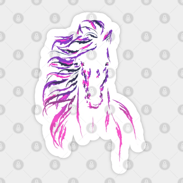 Faded Horse Sticker by InfinitelyPink